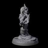 Dwarf Huntress Pin-up Miniature for Dungeons and Dragons, Pathfinder or other TTRPGs