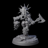 Dwarf Huntress Pin-up Miniature for Dungeons and Dragons, Pathfinder or other TTRPGs