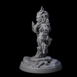 Dwarf Huntress Pin-up Miniature for Dungeons and Dragons, Pathfinder or other TTRPGs