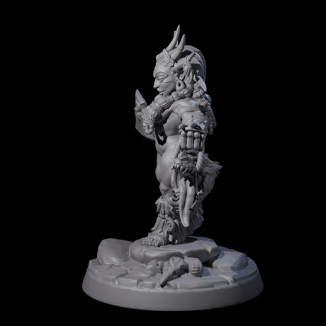 Dwarf Huntress Pin-up Miniature for Dungeons and Dragons, Pathfinder or other TTRPGs