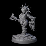 Dwarf Huntress Pin-up Miniature for Dungeons and Dragons, Pathfinder or other TTRPGs