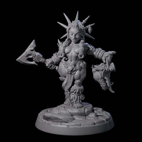 Dwarf Huntress Pin-up Miniature for Dungeons and Dragons, Pathfinder or other TTRPGs