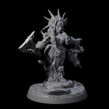 Dwarf Huntress Pin-up Miniature for Dungeons and Dragons, Pathfinder or other TTRPGs