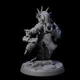 Dwarf Huntress Pin-up Miniature for Dungeons and Dragons, Pathfinder or other TTRPGs