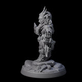 Dwarf Huntress Pin-up Miniature for Dungeons and Dragons, Pathfinder or other TTRPGs