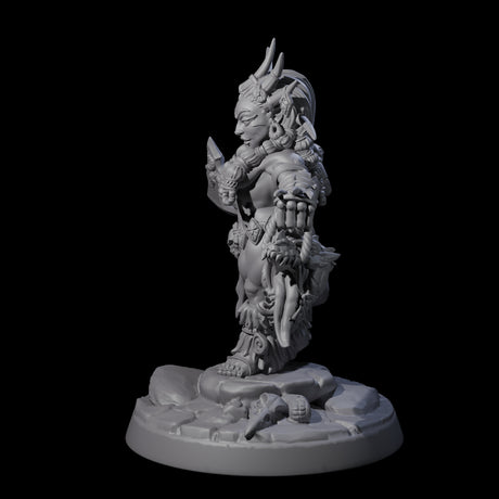 Dwarf Huntress Pin-up Miniature for Dungeons and Dragons, Pathfinder or other TTRPGs