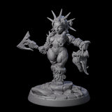 Dwarf Huntress Pin-up Miniature for Dungeons and Dragons, Pathfinder or other TTRPGs