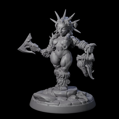 Dwarf Huntress Pin-up Miniature for Dungeons and Dragons, Pathfinder or other TTRPGs