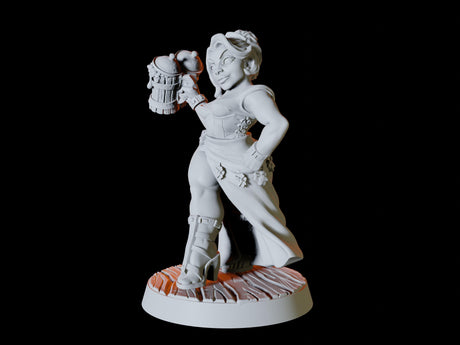 Dwarf Pin-up Miniature for Dungeons and Dragons, Pathfinder or other TTRPGs