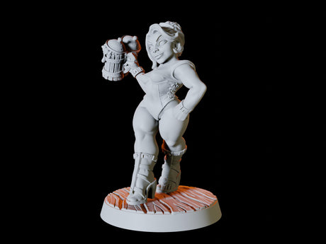 Dwarf Pin-up Miniature for Dungeons and Dragons, Pathfinder or other TTRPGs