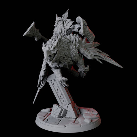 Dwarf Sky Cavalry B Miniature for Dungeons and Dragons, Pathfinder or other TTRPGs