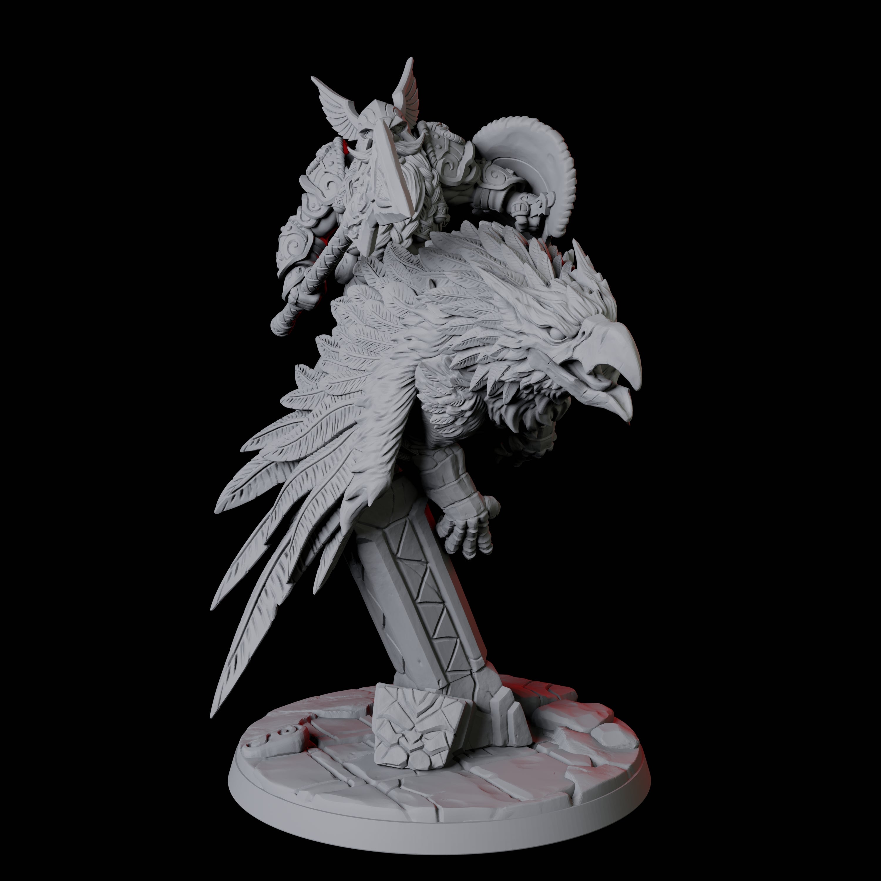 Dwarf Sky Cavalry B Miniature for Dungeons and Dragons, Pathfinder or other TTRPGs