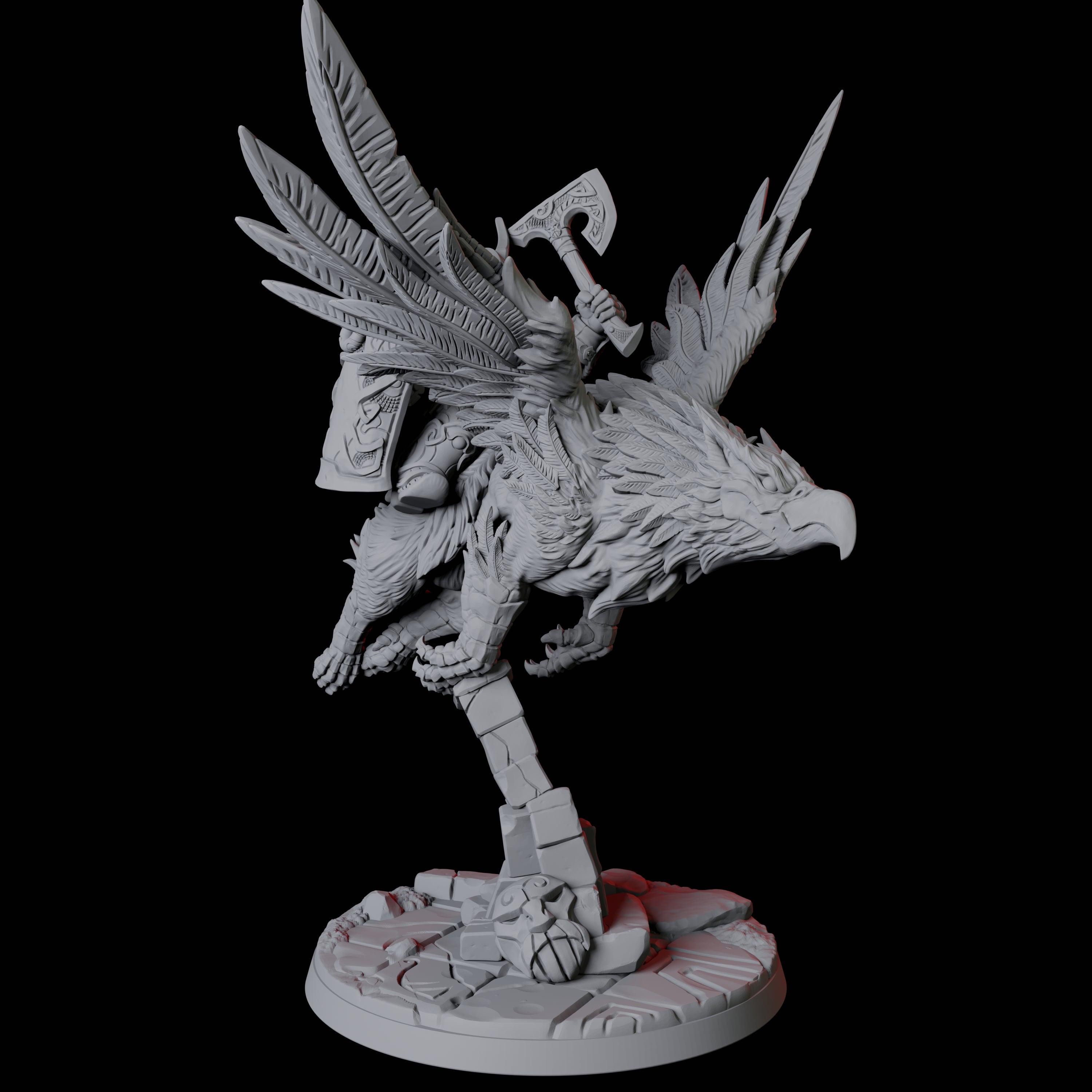 Dwarf Sky Cavalry C Miniature for Dungeons and Dragons, Pathfinder or other TTRPGs