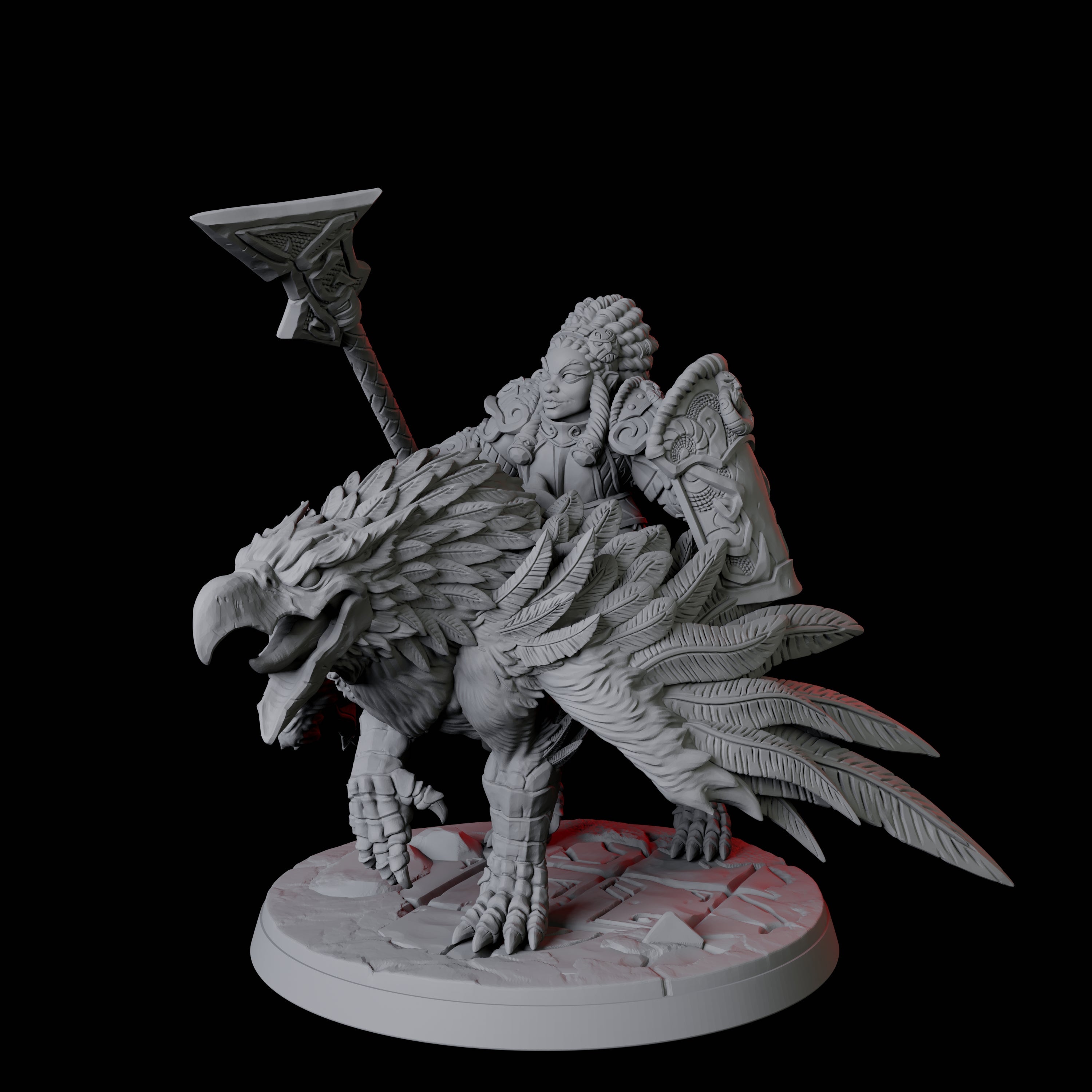 Dwarf Sky Cavalry D Miniature for Dungeons and Dragons, Pathfinder or other TTRPGs