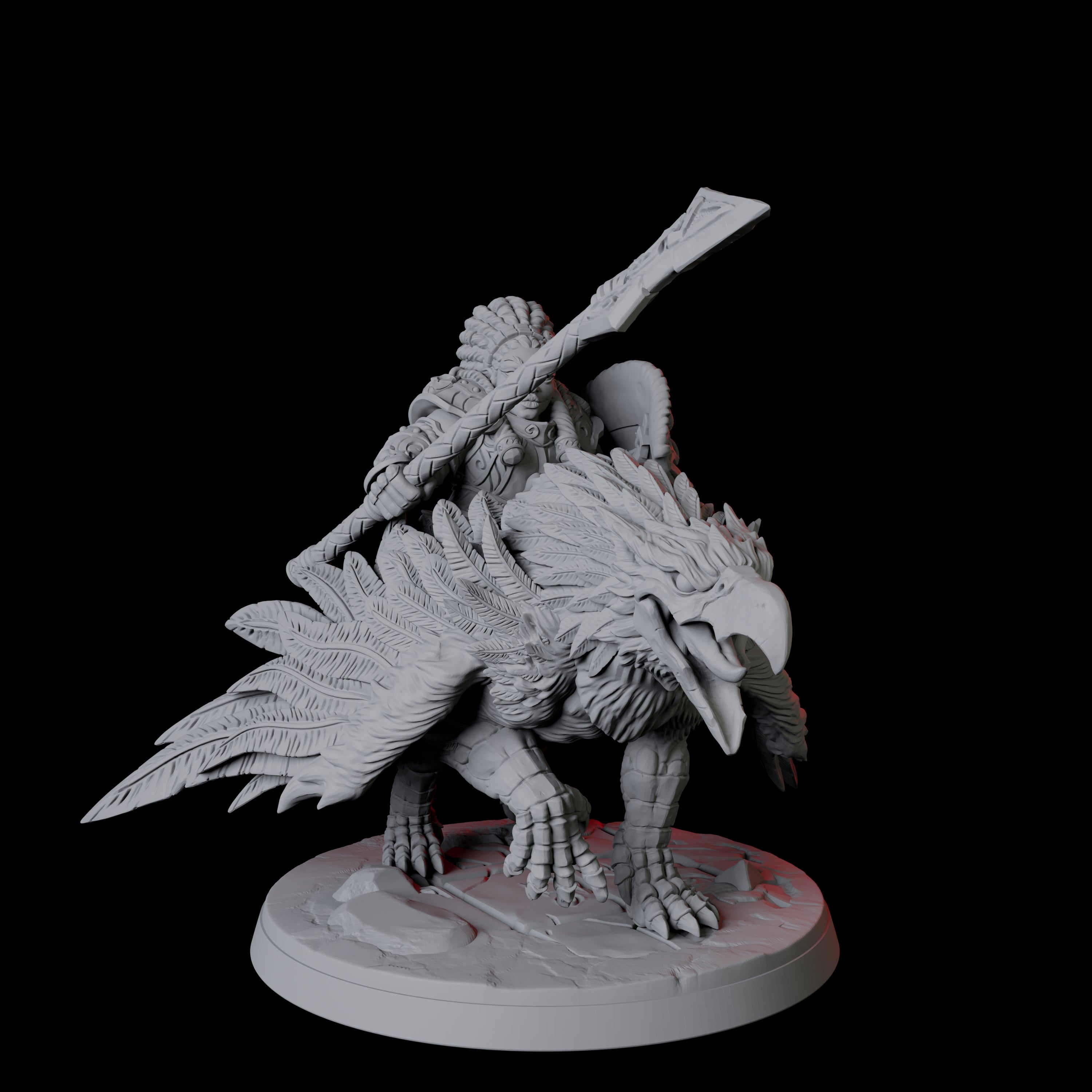 Dwarf Sky Cavalry D Miniature for Dungeons and Dragons, Pathfinder or other TTRPGs