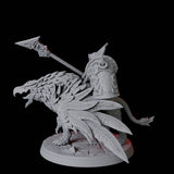 Dwarf Sky Cavalry D Miniature for Dungeons and Dragons, Pathfinder or other TTRPGs