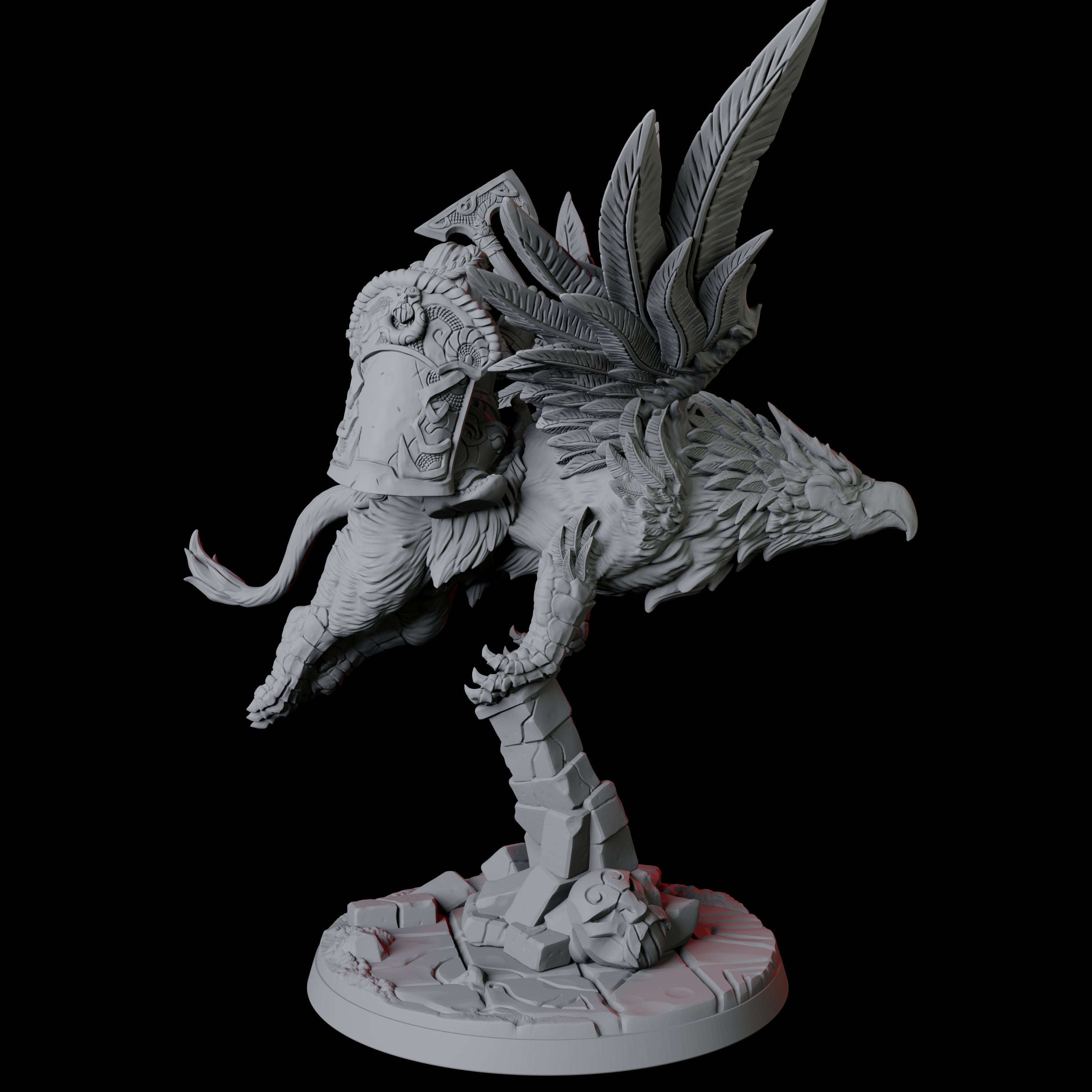 Dwarf Sky Cavalry Miniature for Dungeons and Dragons, Pathfinder or other TTRPGs