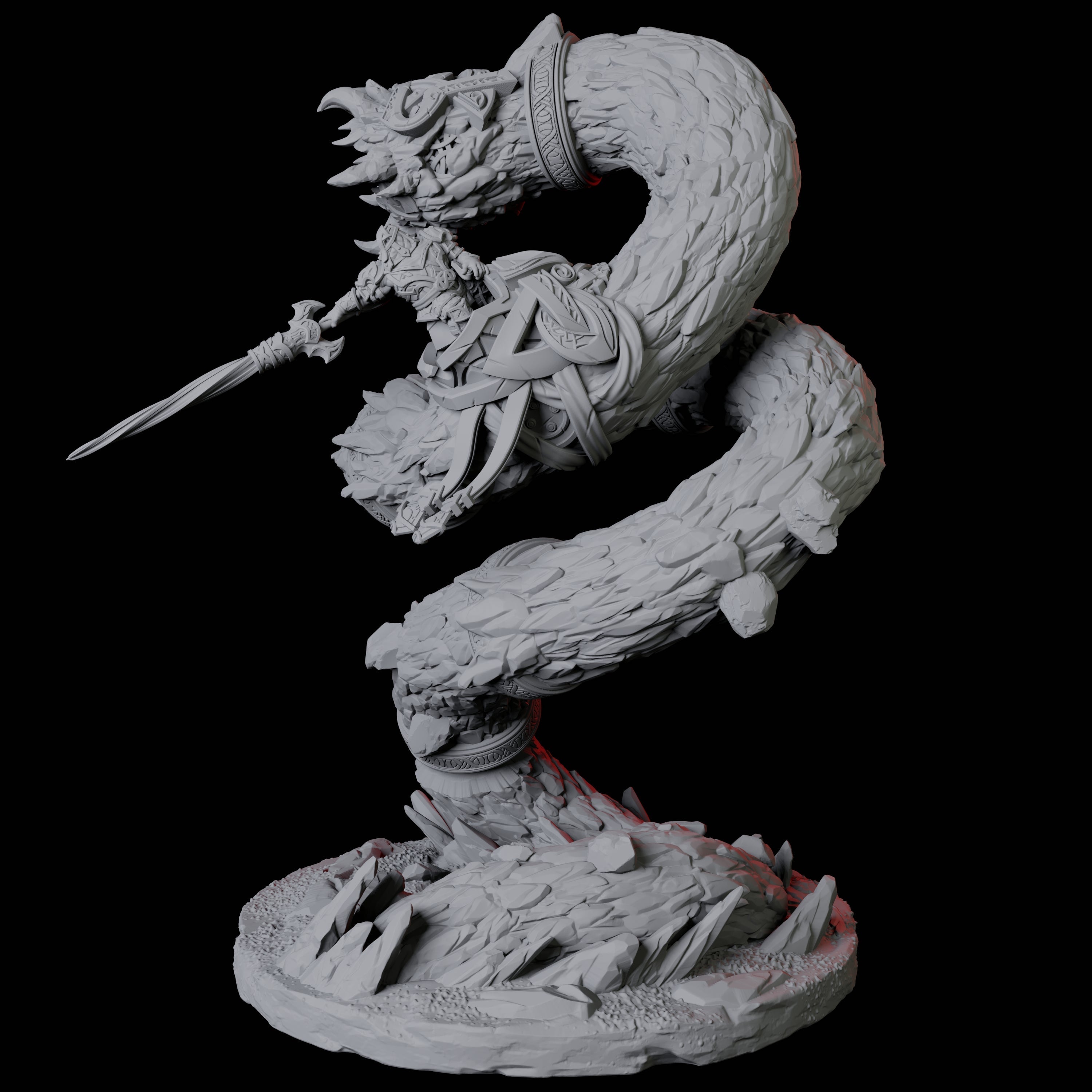 Dwarf Worm Rider A Miniature for Dungeons and Dragons, Pathfinder or other TTRPGs