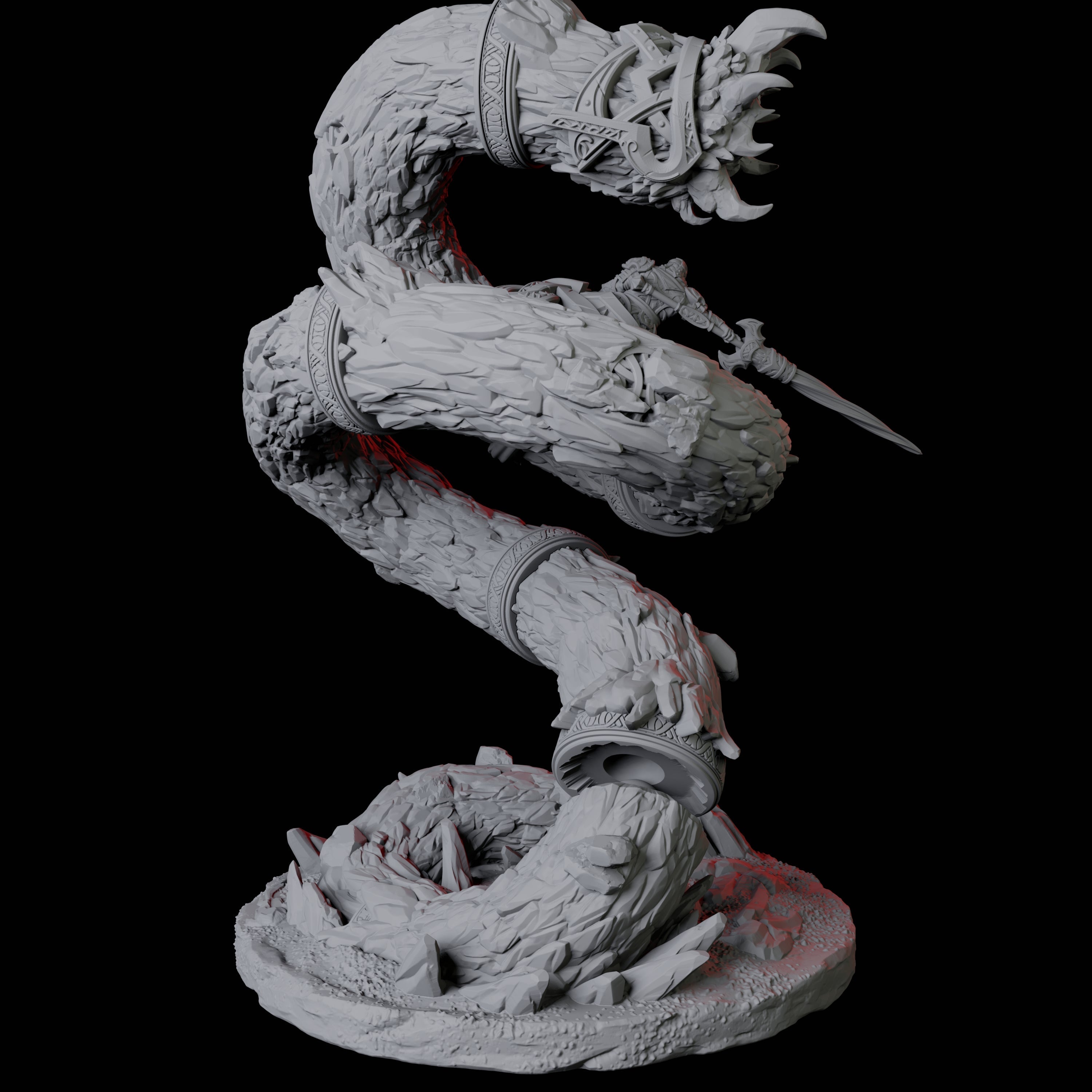 Dwarf Worm Rider A Miniature for Dungeons and Dragons, Pathfinder or other TTRPGs