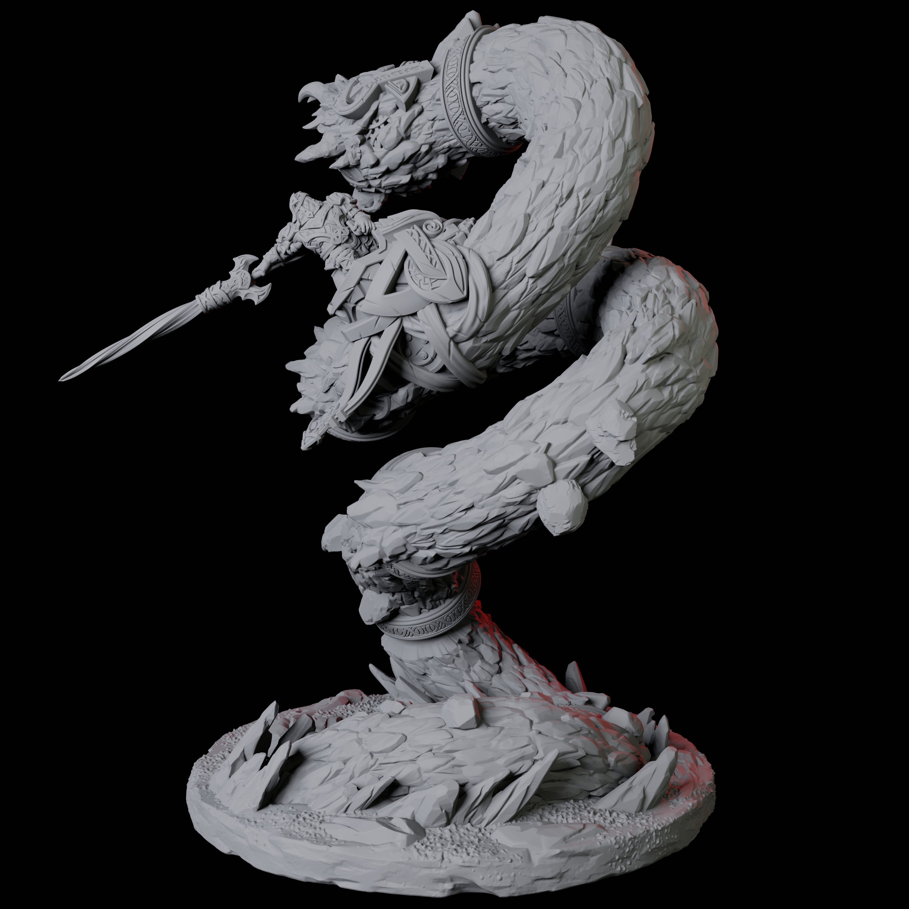 Dwarf Worm Rider A Miniature for Dungeons and Dragons, Pathfinder or other TTRPGs