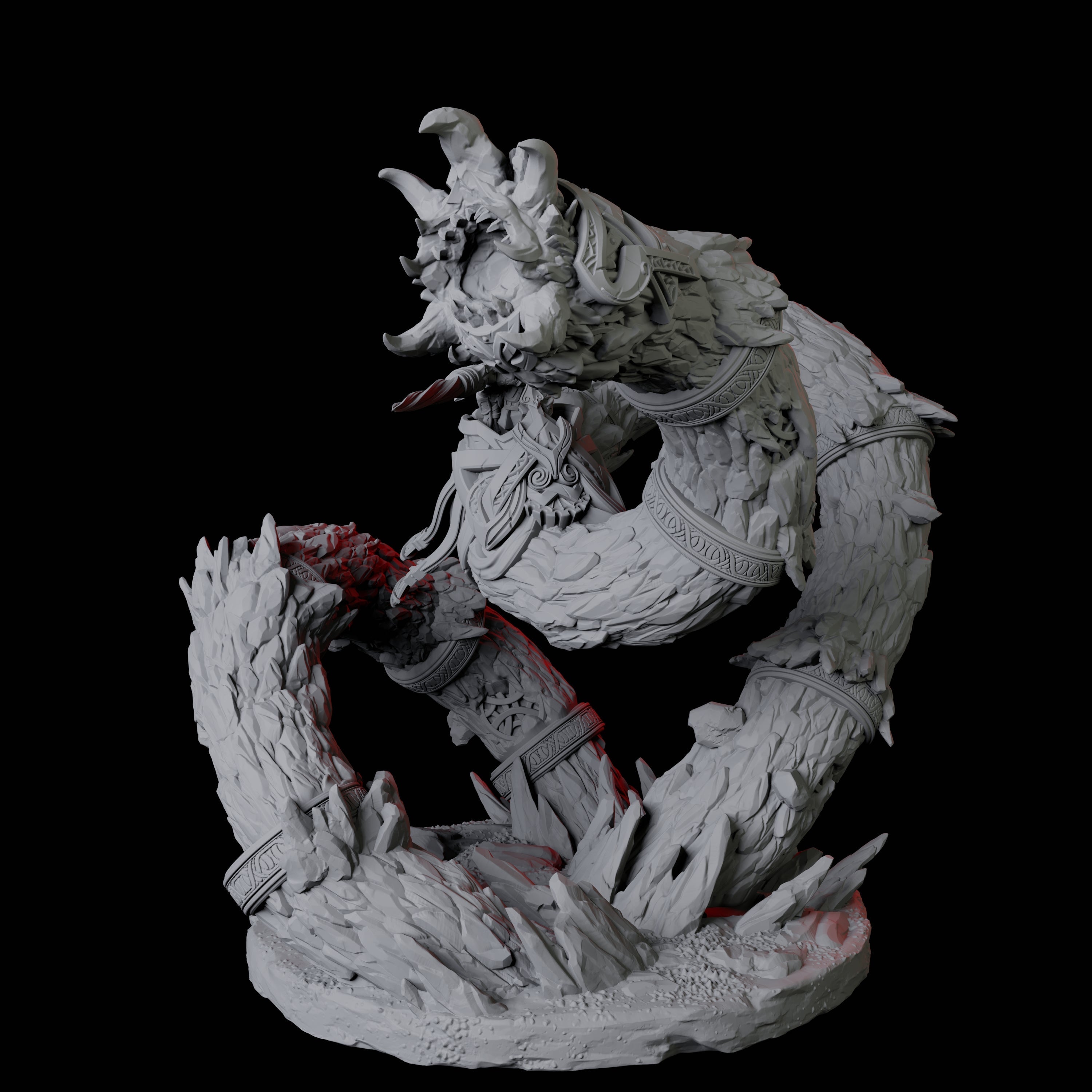 Dwarf Worm Rider B Miniature for Dungeons and Dragons, Pathfinder or other TTRPGs