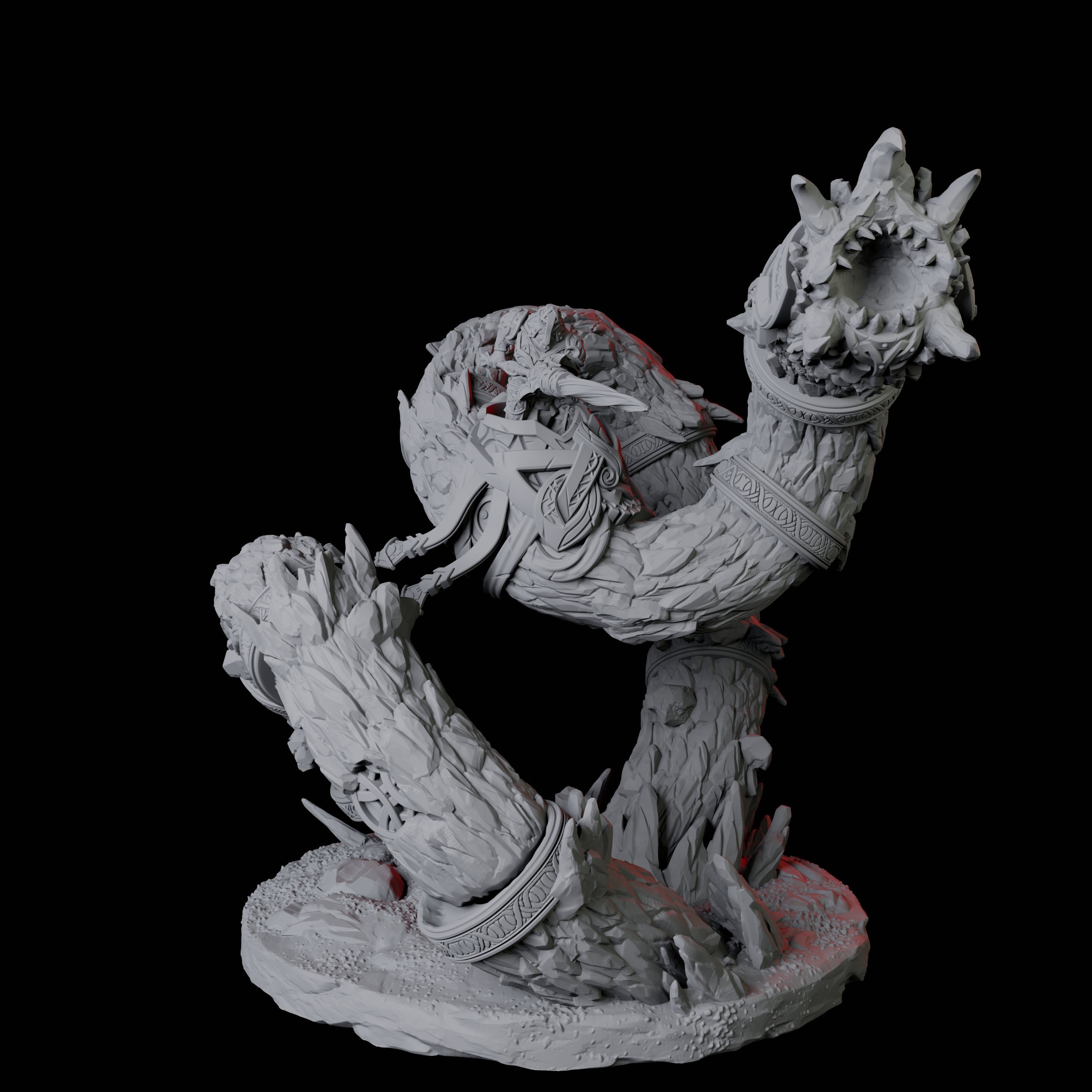 Dwarf Worm Rider B Miniature for Dungeons and Dragons, Pathfinder or other TTRPGs