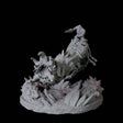 Dwarf Worm Rider C Miniature for Dungeons and Dragons, Pathfinder or other TTRPGs