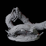 Dwarf Worm Rider D Miniature for Dungeons and Dragons, Pathfinder or other TTRPGs
