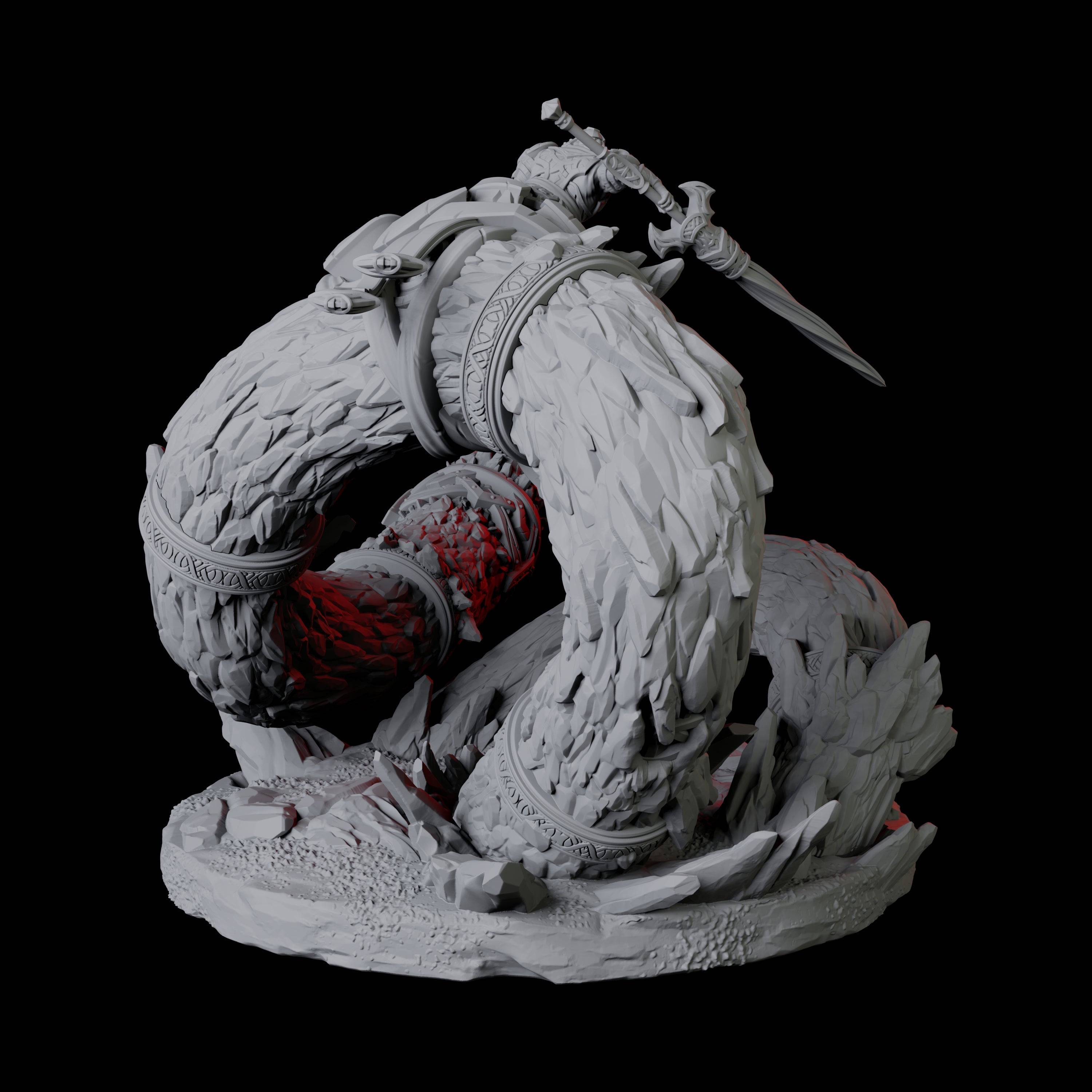 Dwarf Worm Rider D Miniature for Dungeons and Dragons, Pathfinder or other TTRPGs