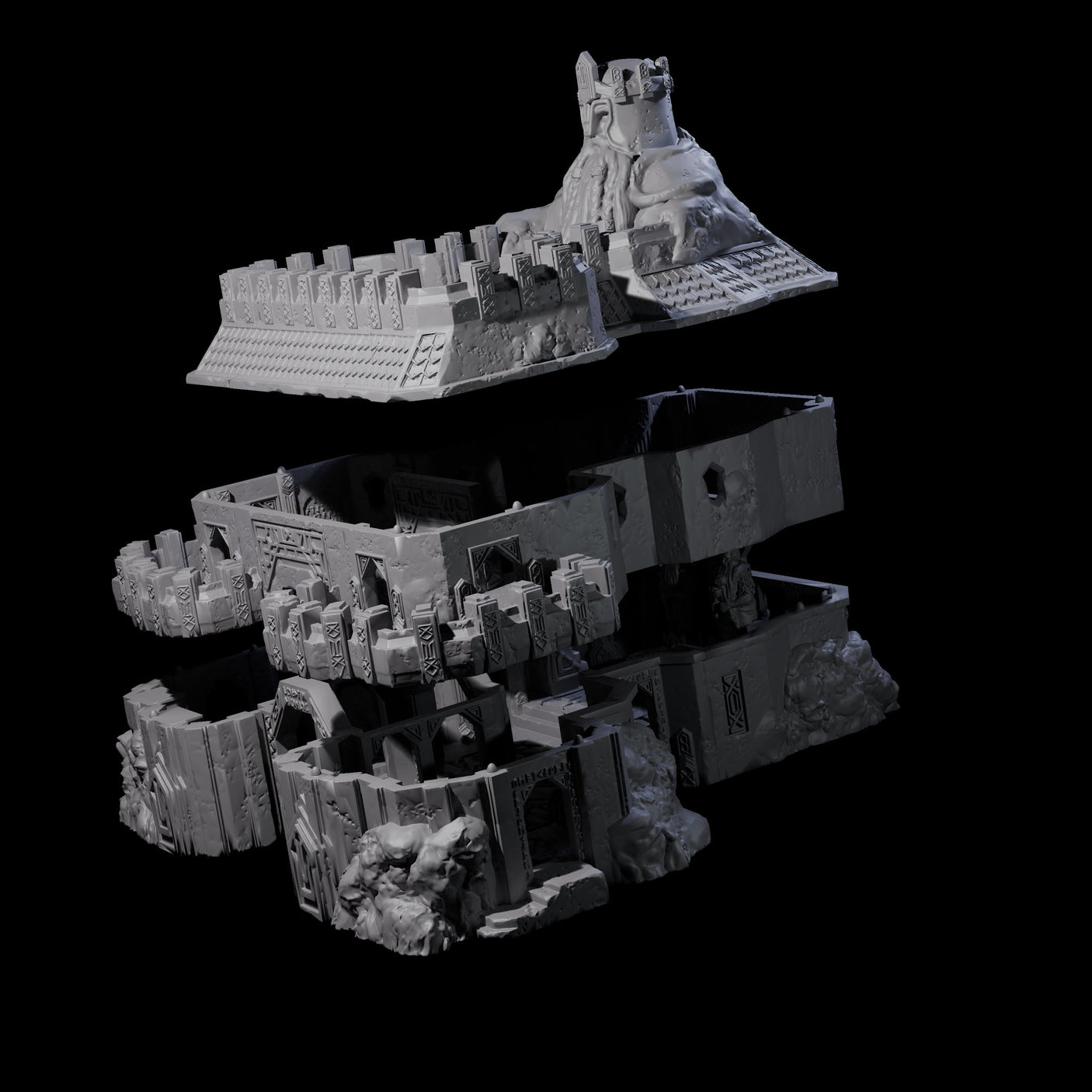Dwarven Great Hall - Kingdom of Durak Deep Miniature for Dungeons and Dragons, Pathfinder or other TTRPGs