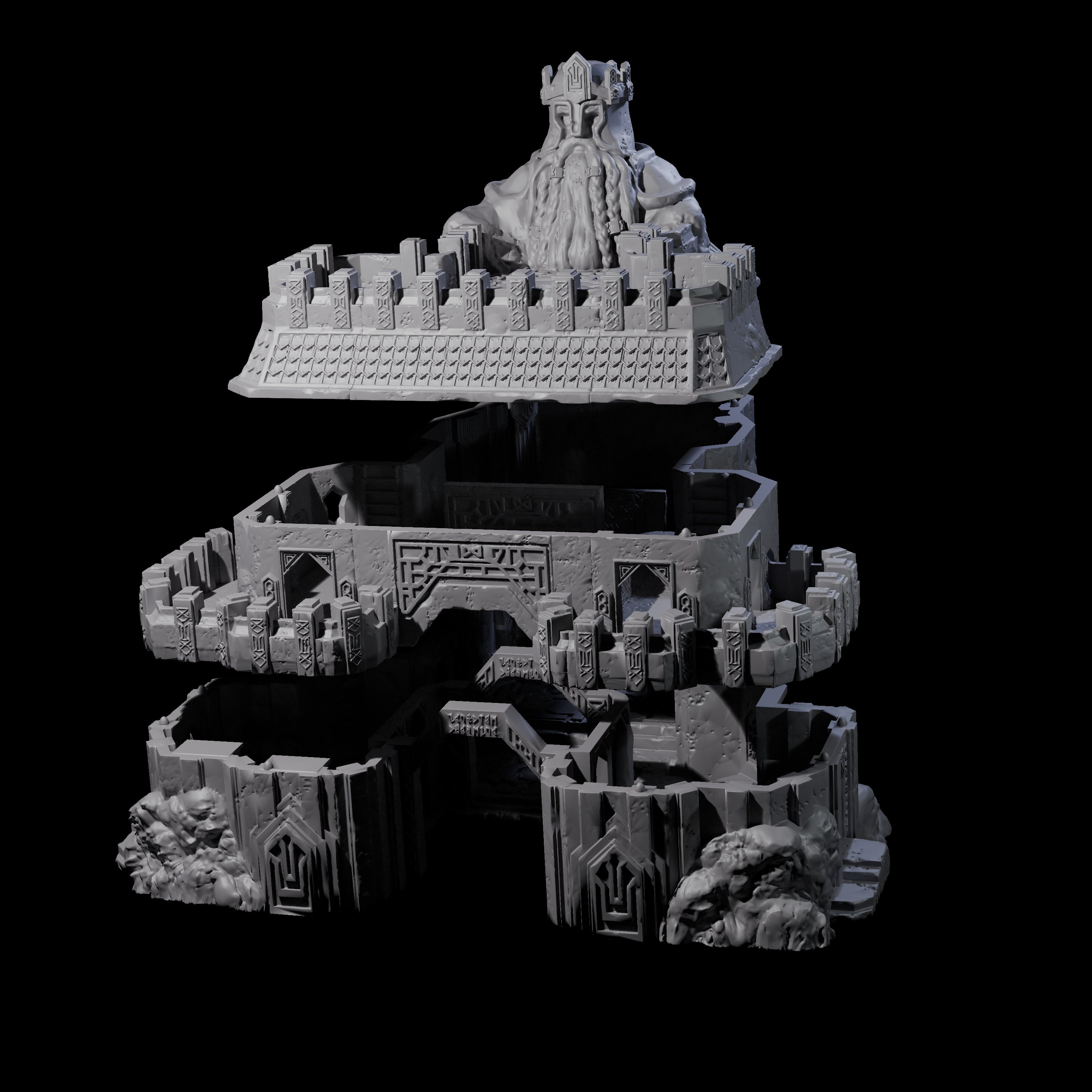 Dwarven Great Hall - Kingdom of Durak Deep Miniature for Dungeons and Dragons, Pathfinder or other TTRPGs