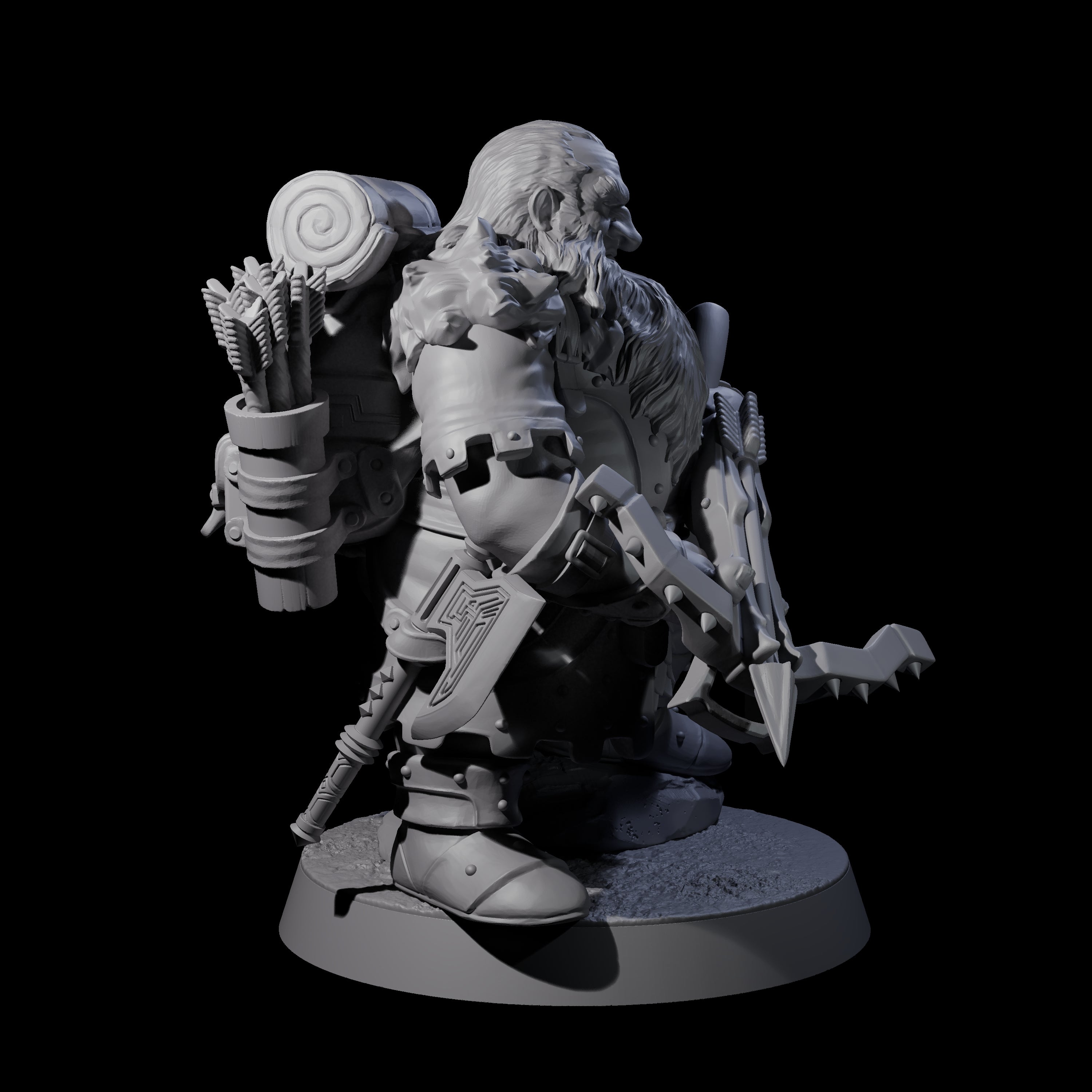 Dwarven Mercenary Company - The Stoutmasters B Miniature for Dungeons and Dragons, Pathfinder or other TTRPGs