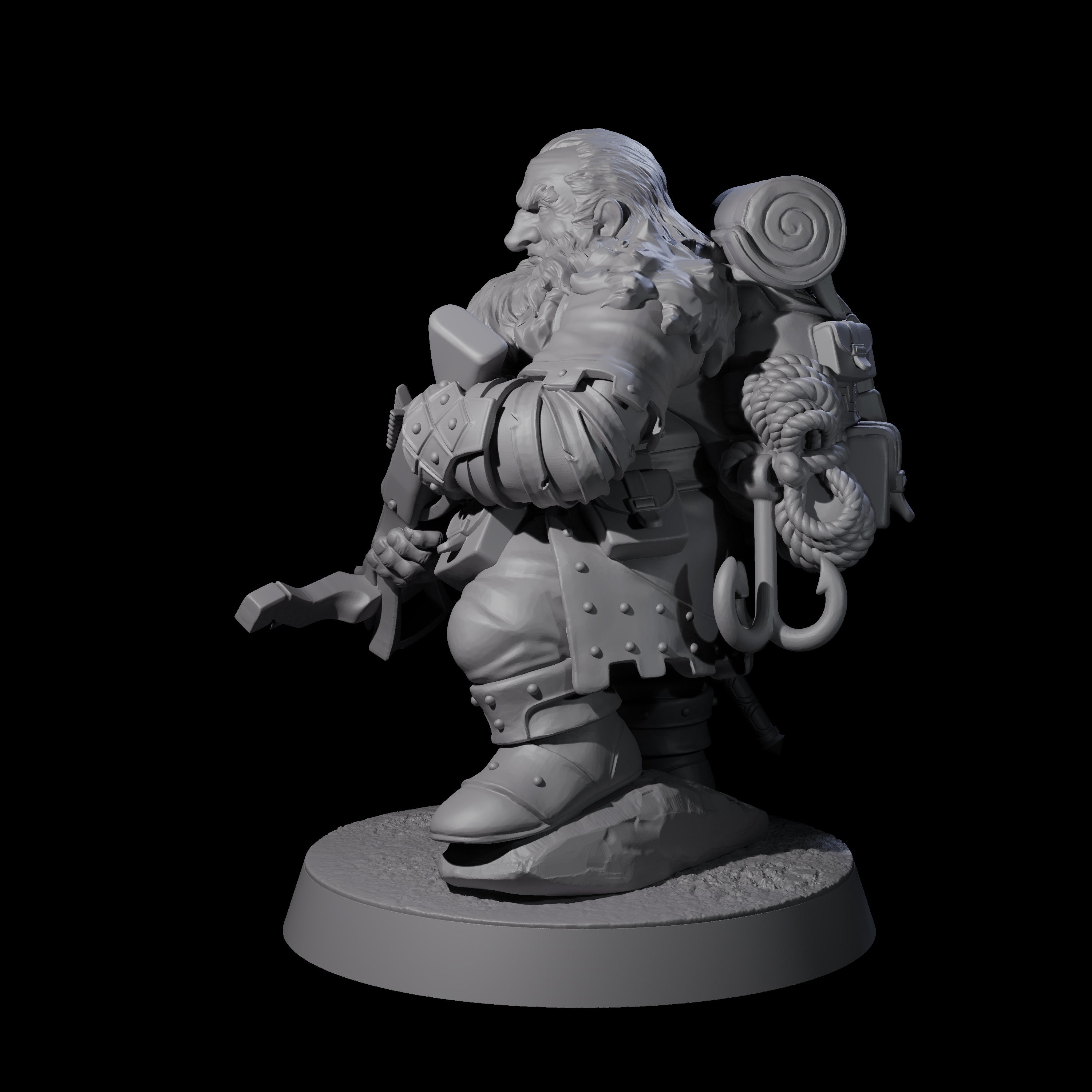 Dwarven Mercenary Company - The Stoutmasters B Miniature for Dungeons and Dragons, Pathfinder or other TTRPGs