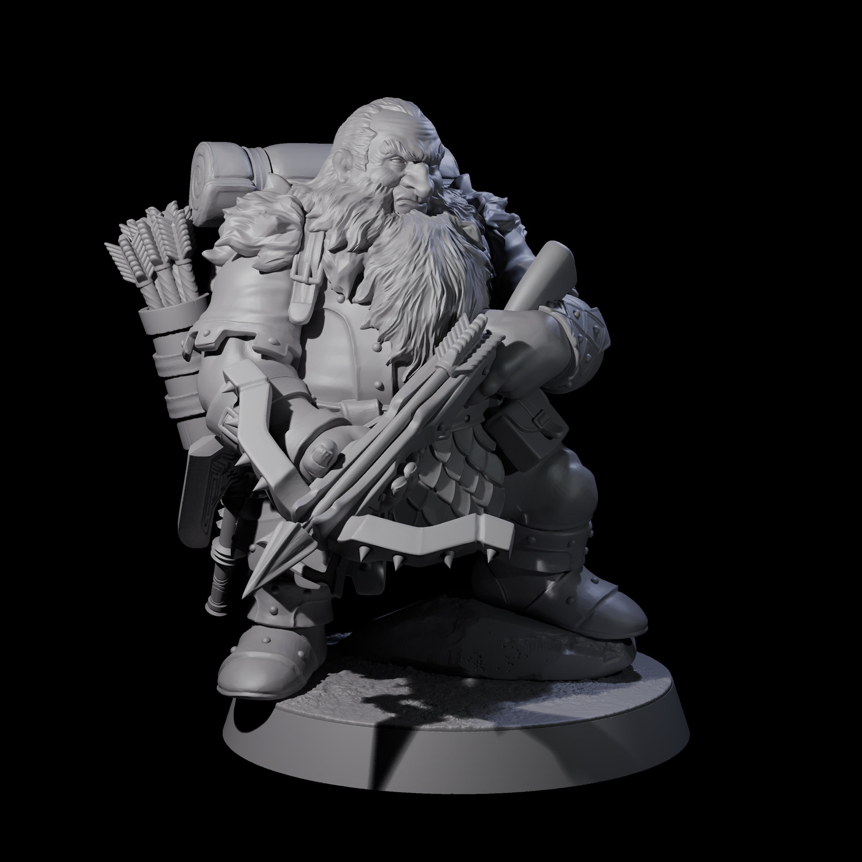 Dwarven Mercenary Company - The Stoutmasters B Miniature for Dungeons and Dragons, Pathfinder or other TTRPGs