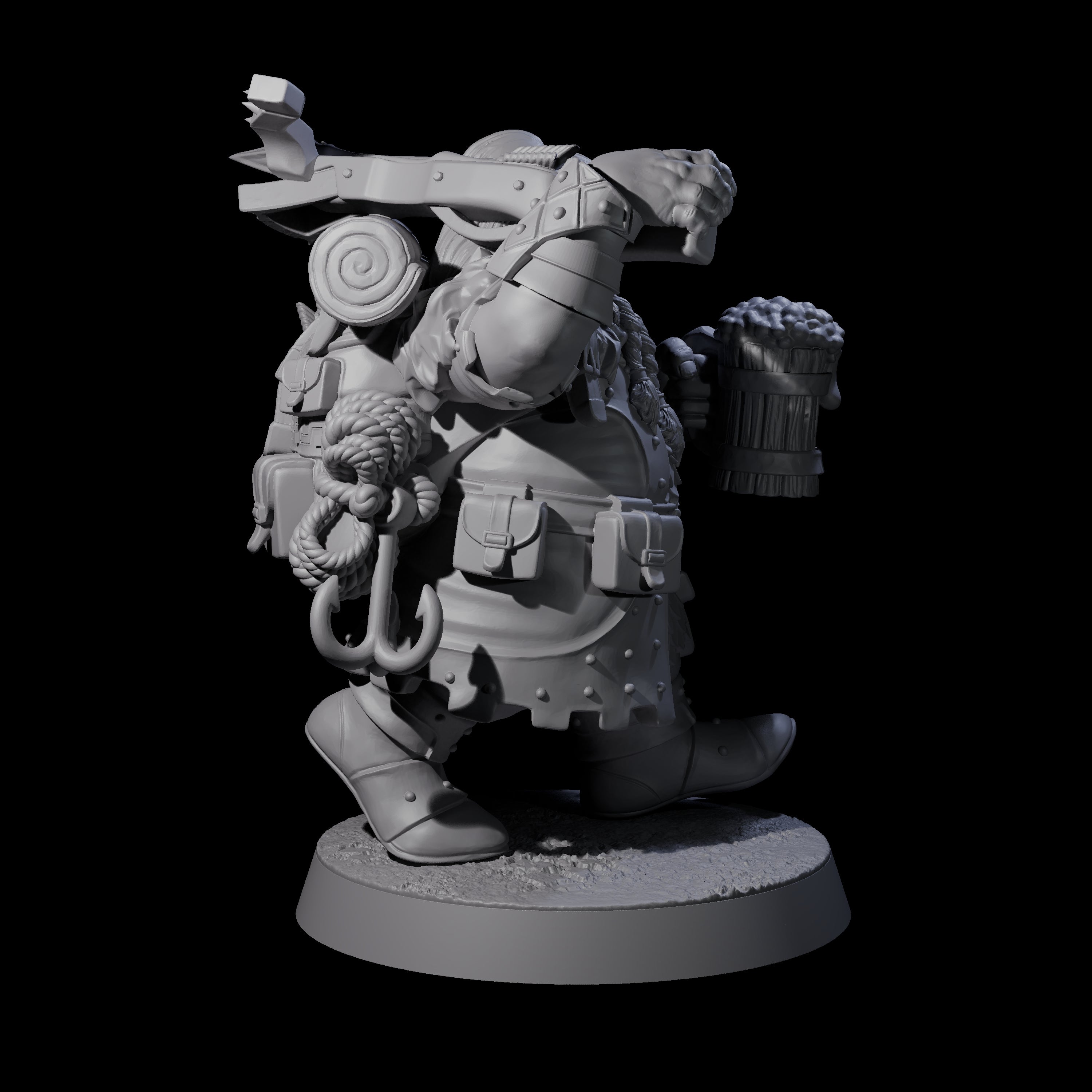 Dwarven Mercenary Company - The Stoutmasters C Miniature for Dungeons and Dragons, Pathfinder or other TTRPGs