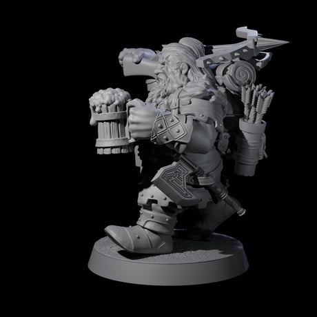 Dwarven Mercenary Company - The Stoutmasters C Miniature for Dungeons and Dragons, Pathfinder or other TTRPGs