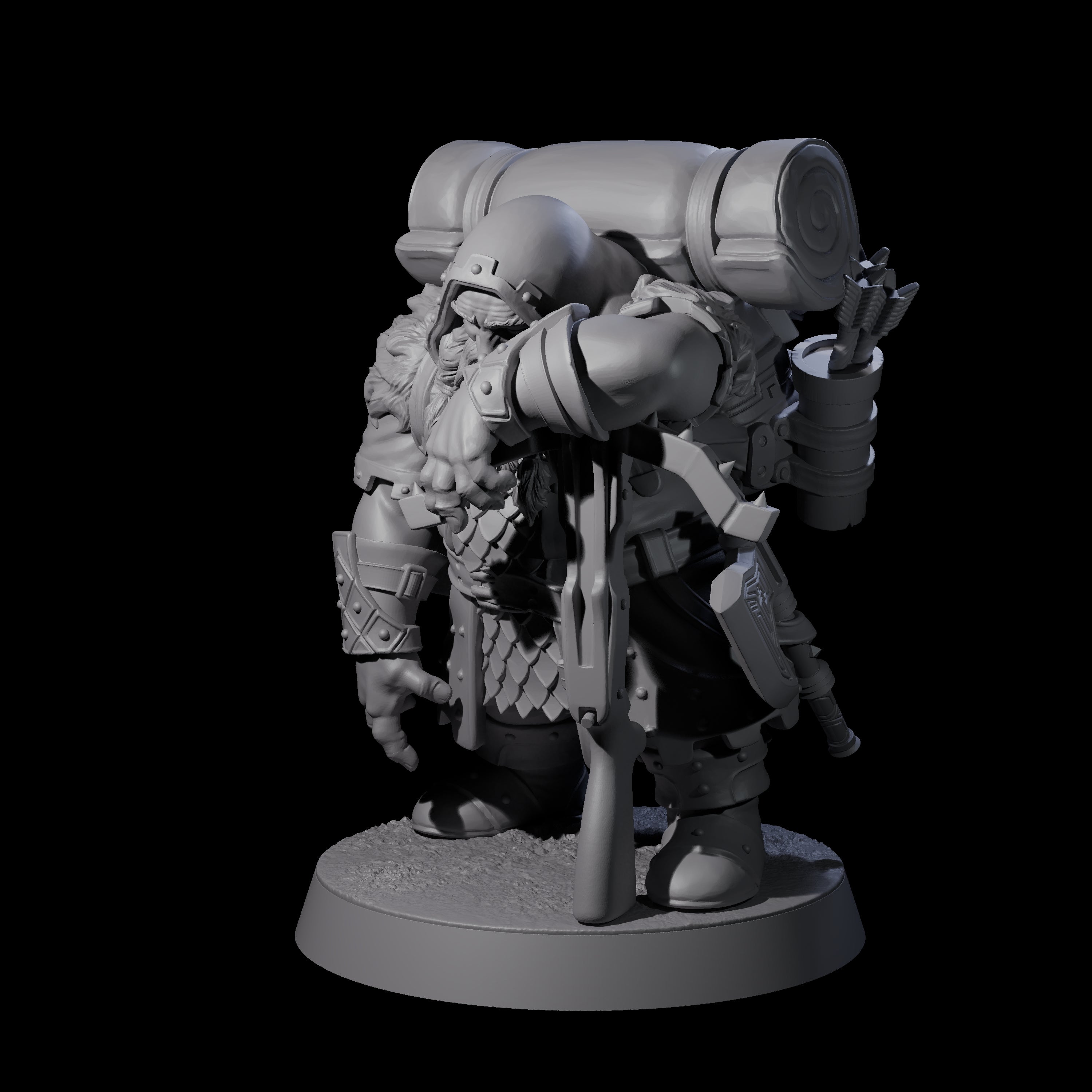 Dwarven Mercenary Company - The Stoutmasters D Miniature for Dungeons and Dragons, Pathfinder or other TTRPGs