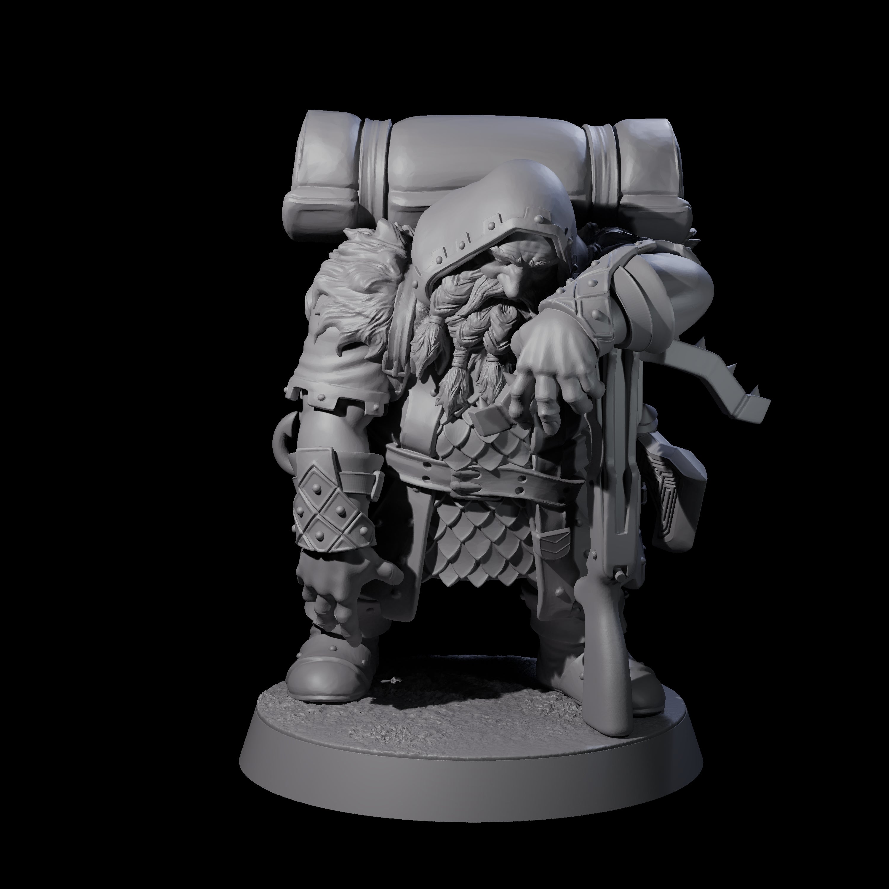 Dwarven Mercenary Company - The Stoutmasters D Miniature for Dungeons and Dragons, Pathfinder or other TTRPGs