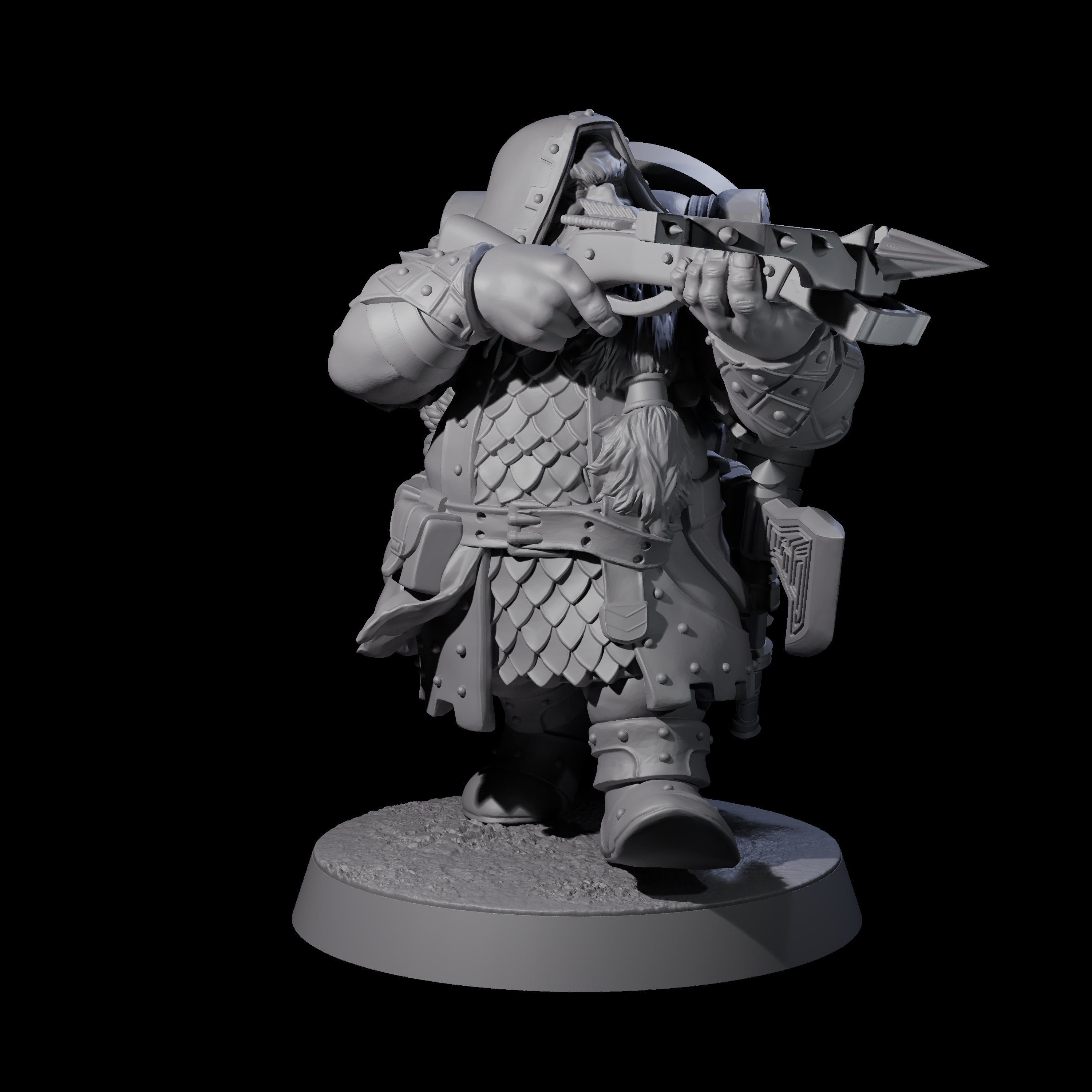 Dwarven Mercenary Company - The Stoutmasters E Miniature for Dungeons and Dragons, Pathfinder or other TTRPGs