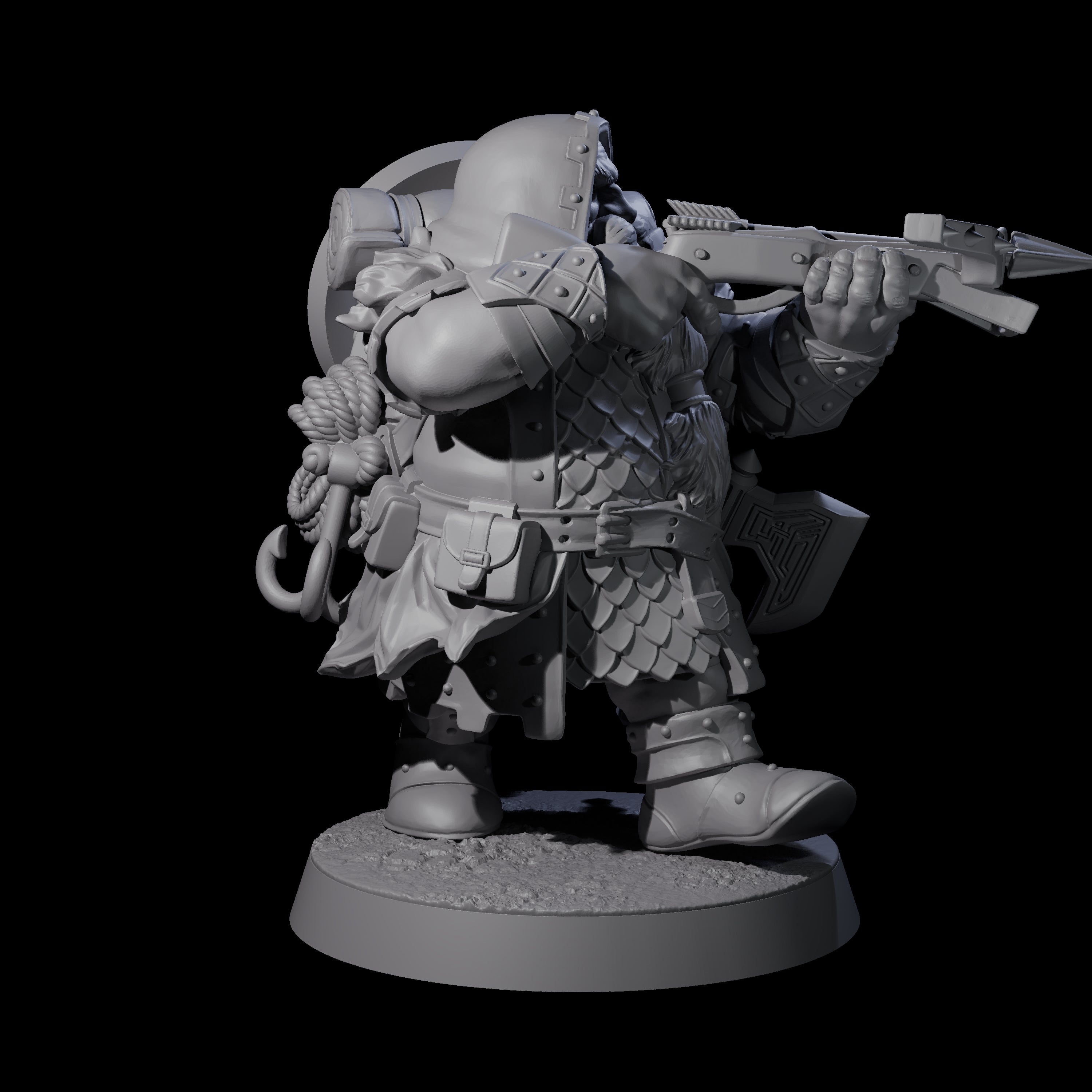 Dwarven Mercenary Company - The Stoutmasters E Miniature for Dungeons and Dragons, Pathfinder or other TTRPGs