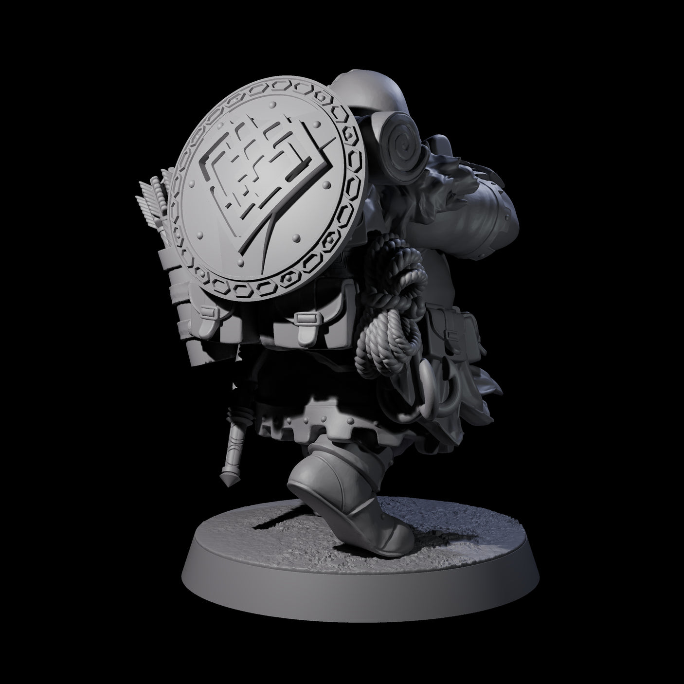 Dwarven Mercenary Company - The Stoutmasters E Miniature for Dungeons and Dragons, Pathfinder or other TTRPGs