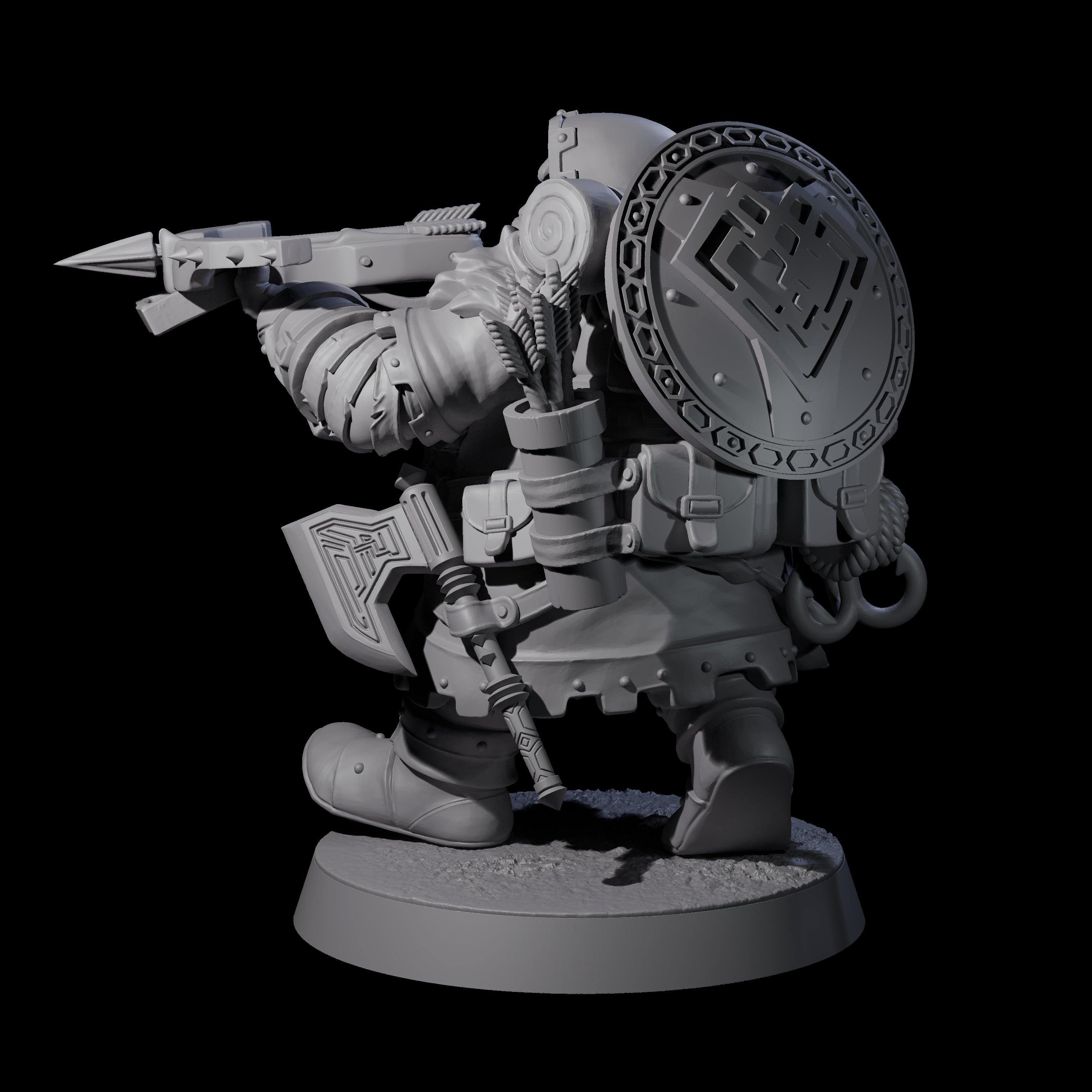 Dwarven Mercenary Company - The Stoutmasters E Miniature for Dungeons and Dragons, Pathfinder or other TTRPGs