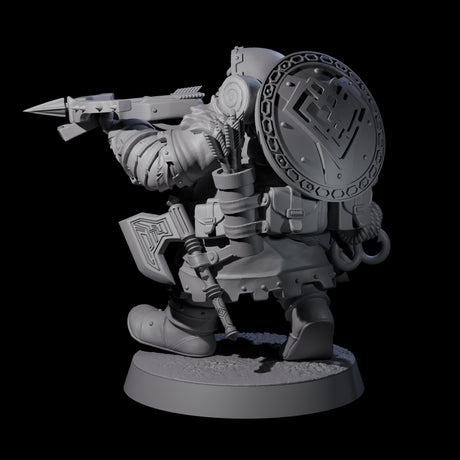 Dwarven Mercenary Company - The Stoutmasters E Miniature for Dungeons and Dragons, Pathfinder or other TTRPGs