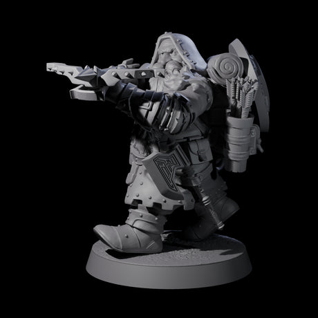 Dwarven Mercenary Company - The Stoutmasters E Miniature for Dungeons and Dragons, Pathfinder or other TTRPGs
