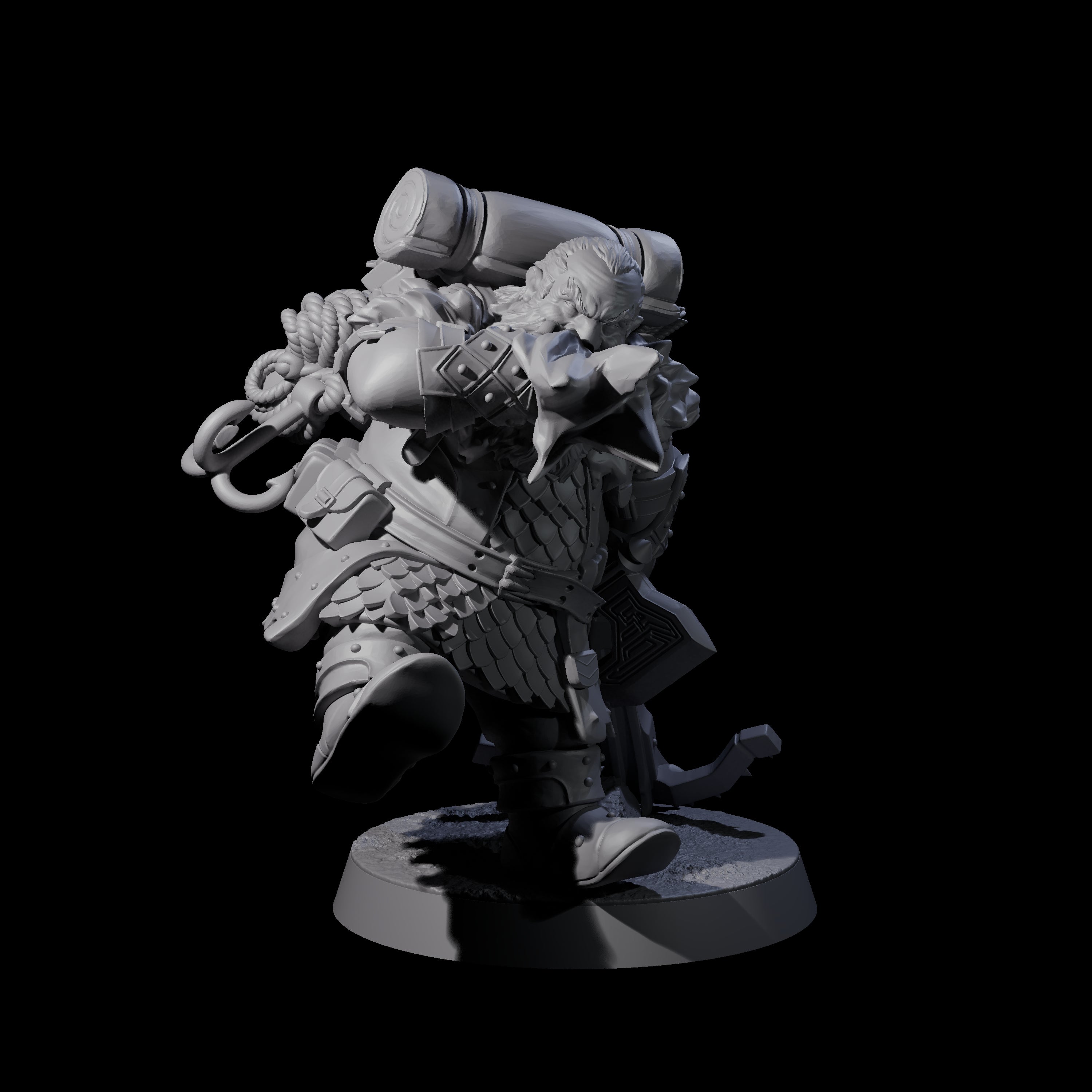 Dwarven Mercenary Company - The Stoutmasters F Miniature for Dungeons and Dragons, Pathfinder or other TTRPGs