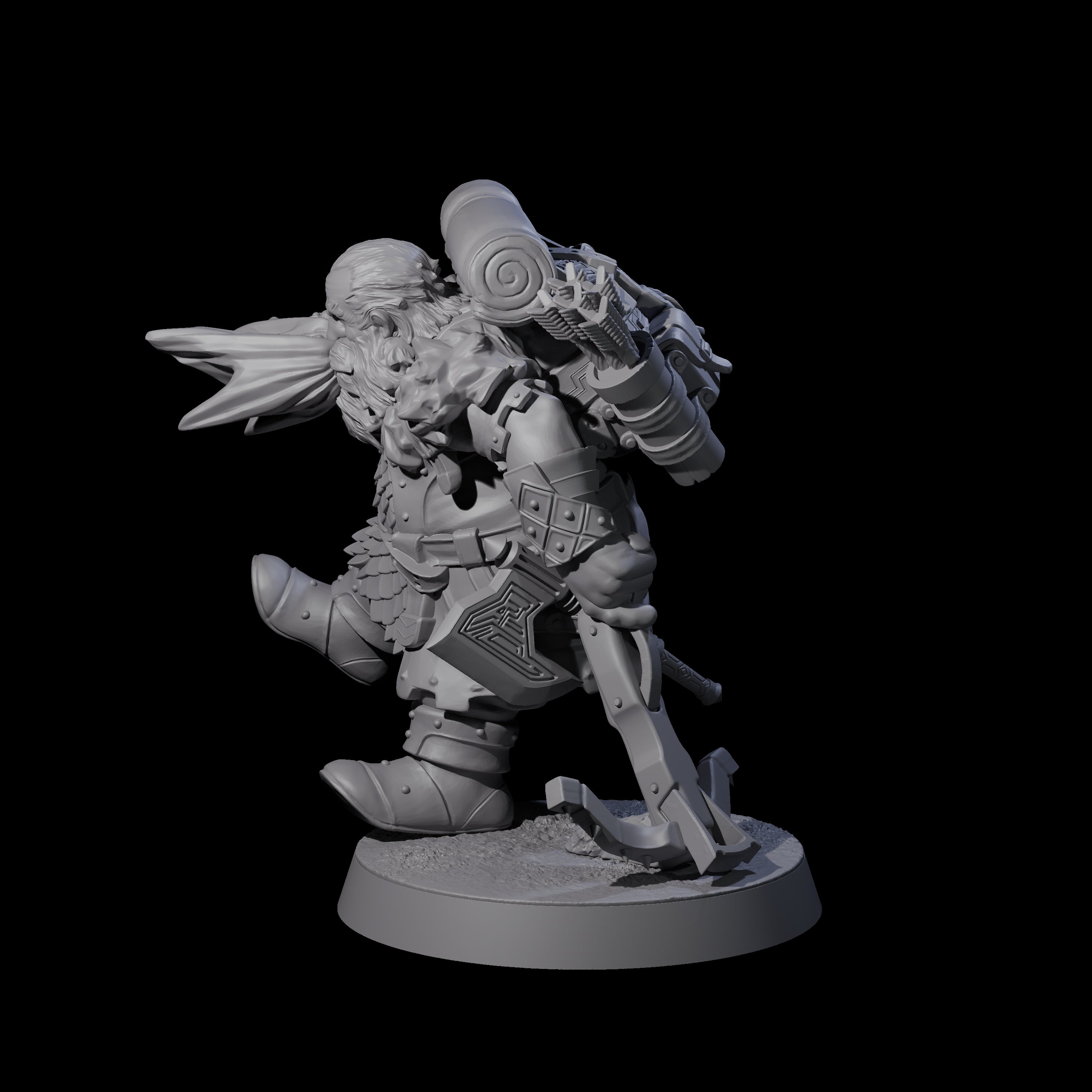 Dwarven Mercenary Company - The Stoutmasters F Miniature for Dungeons and Dragons, Pathfinder or other TTRPGs