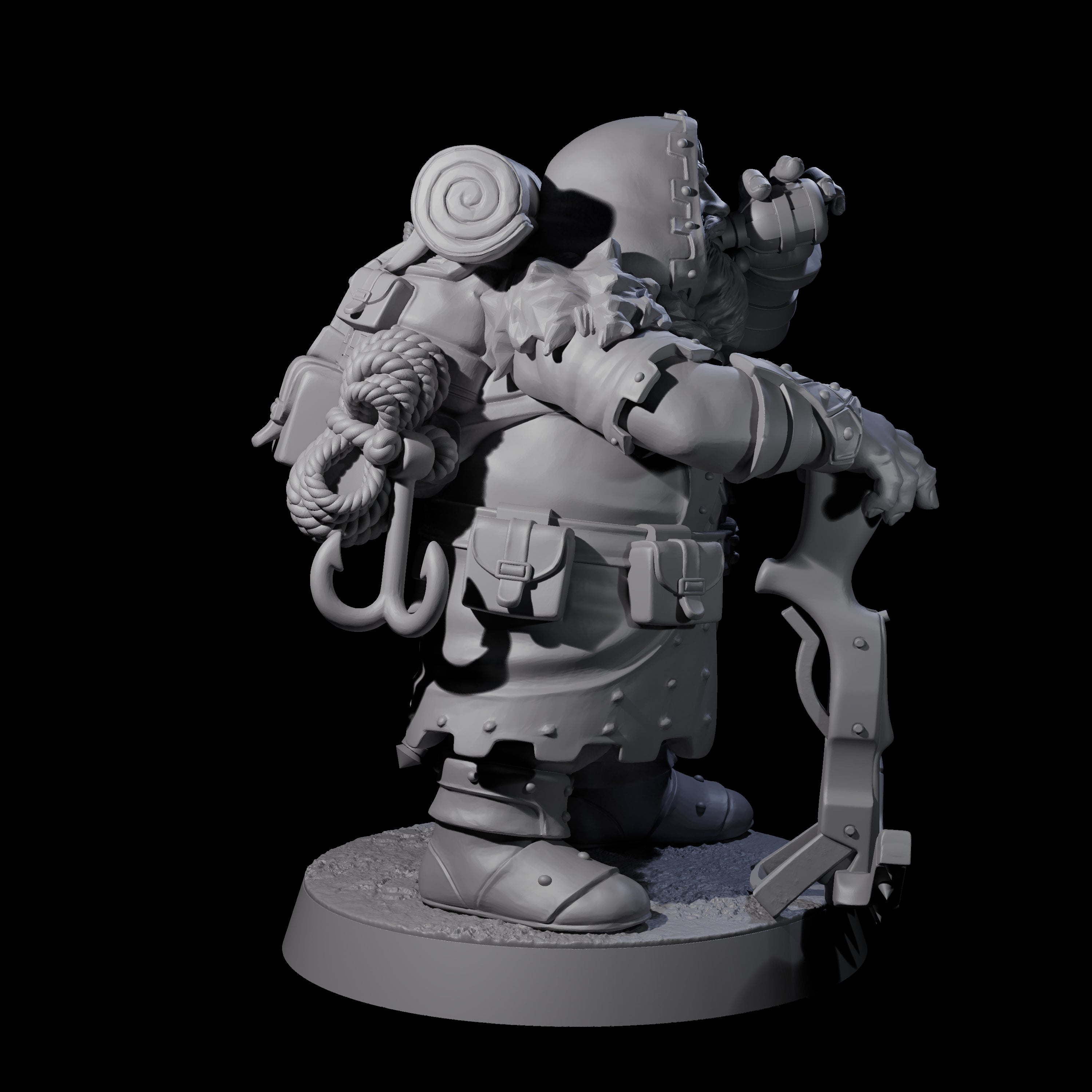 Dwarven Mercenary Company - The Stoutmasters G Miniature for Dungeons and Dragons, Pathfinder or other TTRPGs
