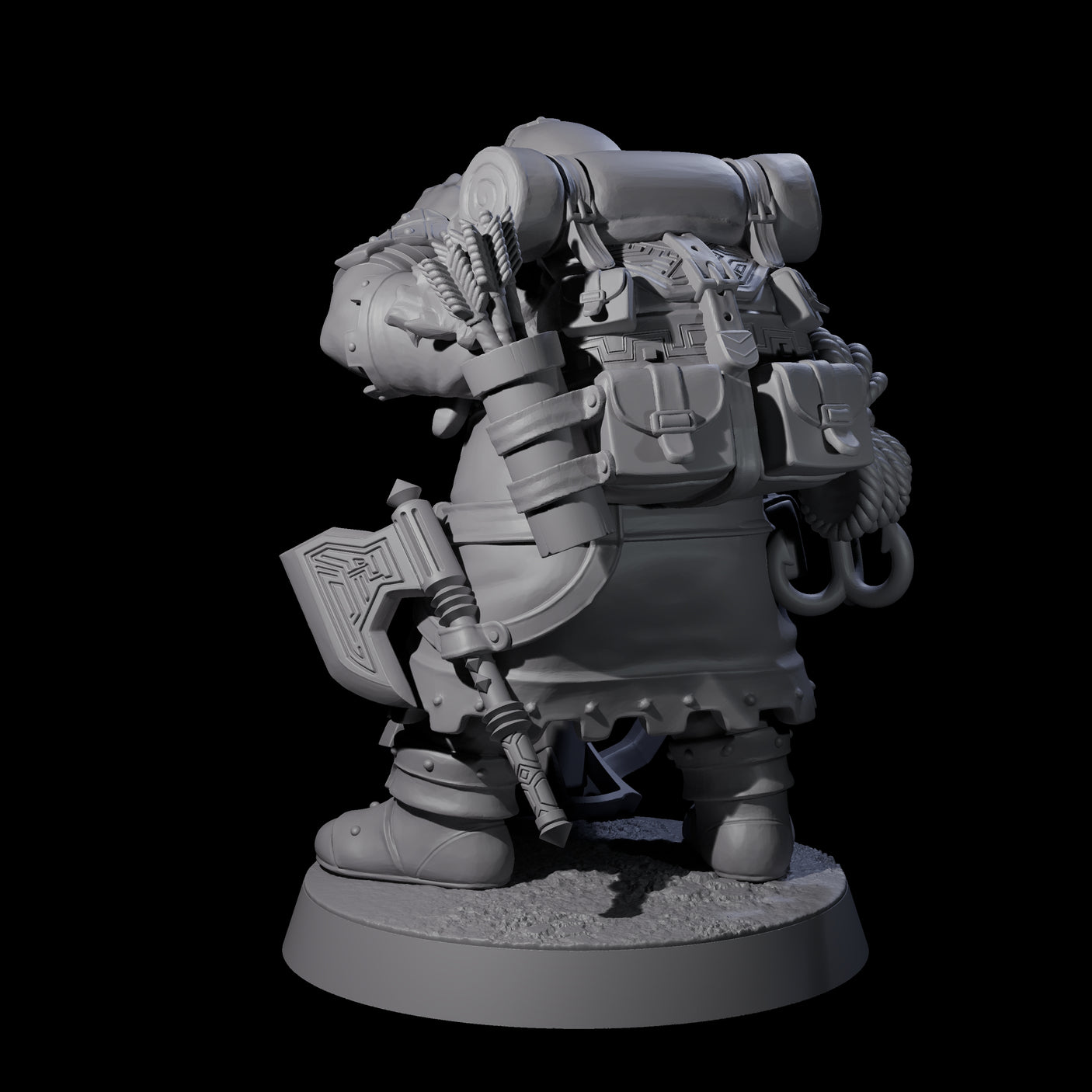 Dwarven Mercenary Company - The Stoutmasters G Miniature for Dungeons and Dragons, Pathfinder or other TTRPGs