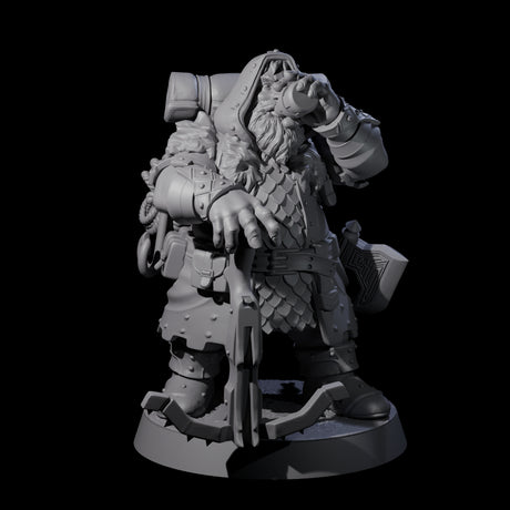 Dwarven Mercenary Company - The Stoutmasters G Miniature for Dungeons and Dragons, Pathfinder or other TTRPGs