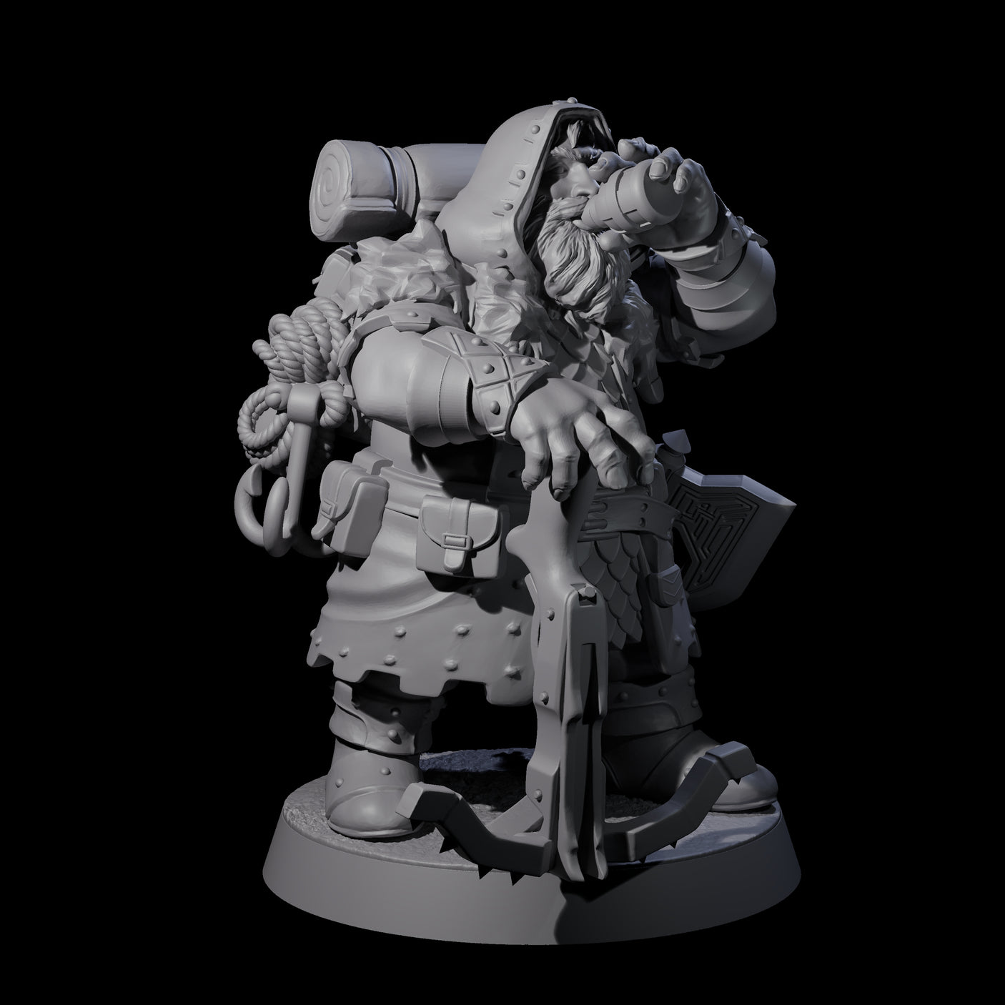 Dwarven Mercenary Company - The Stoutmasters Miniature for Dungeons and Dragons, Pathfinder or other TTRPGs